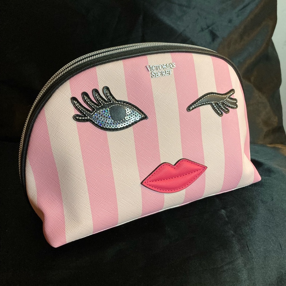 Cute Victoria Secret wonky face make up bag